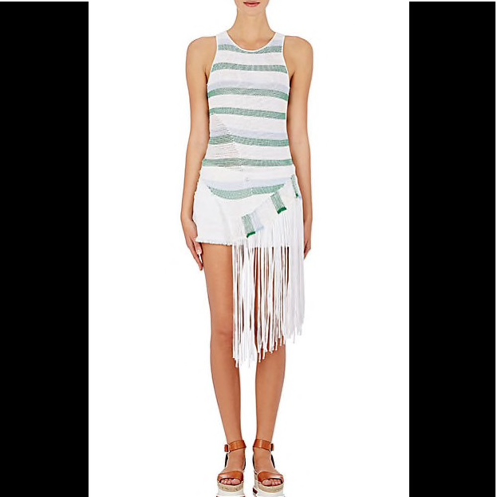 Stella McCartney 2016 NEW Asymmetrical Fringe Top